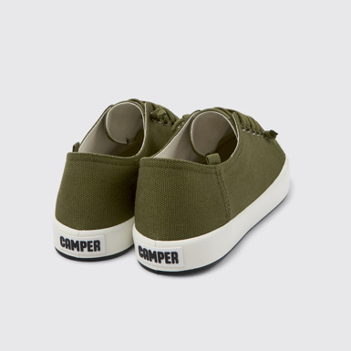 Back view of Andratx Green Textile Sneaker for Men
