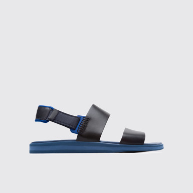 Side view of Spray Blue Sandals for Men