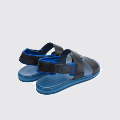 Back view of Spray Blue Sandals for Men