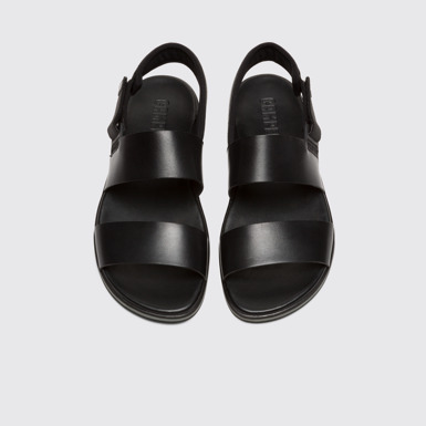 Overhead view of Spray Black Sandals for Men