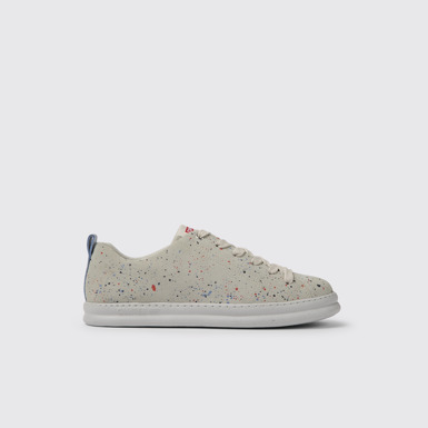 Side view of Twins Multicolored recycled leather sneakers for men