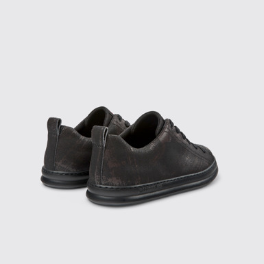 Back view of Runner Multicolored recycled nubuck sneakers for men