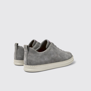 Back view of Runner Gray Nubuck Sneaker for Men