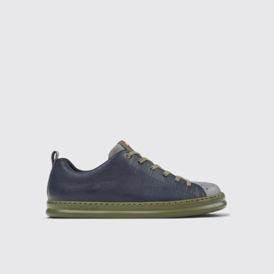 Side view of Twins Multicolored Leather Sneaker for Men