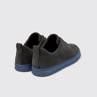 Back view of Runner Gray Nubuck Sneakers for Men.
