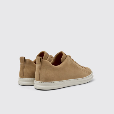 Back view of Runner Brown Nubuck Sneakers for Men.