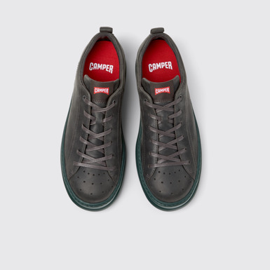 Overhead view of Runner Gray Nubuck Sneakers for Men.