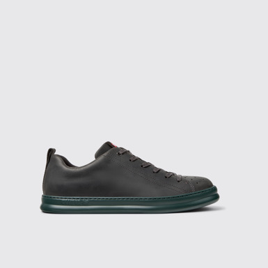 Side view of Runner Gray Nubuck Sneakers for Men.