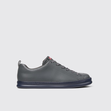 Runner Sneakers grises de piel para hombre.