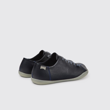 Back view of Peu Blue leather shoes for men