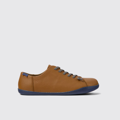 Side view of Peu Brown leather shoes for men