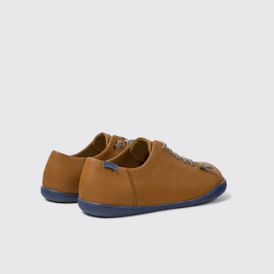 Back view of Peu Brown leather shoes for men