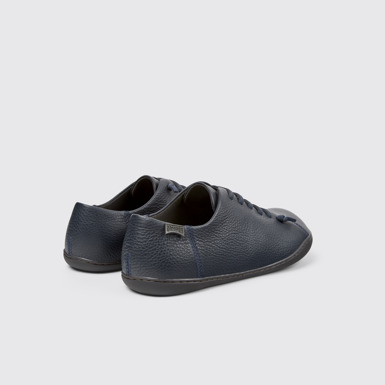 Back view of Peu Blue Leather Shoes for Men.