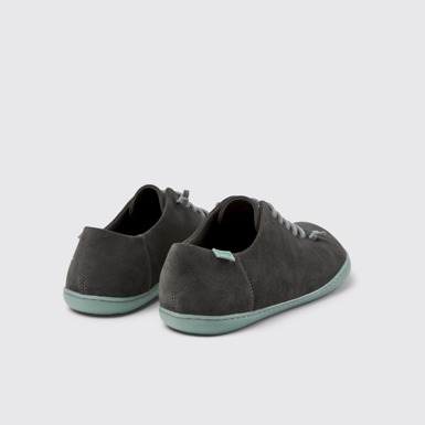 Back view of Peu Gray Nubuck Shoes for Men.