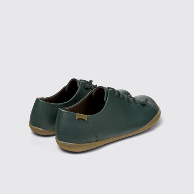 Back view of Peu Green Leather Shoes for Men.