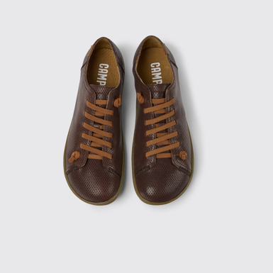 Overhead view of Peu Brown shoe for men