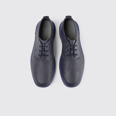 Overhead view of Bill Men’s navy shoes with laces