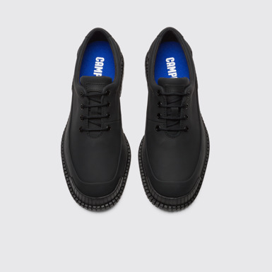 Overhead view of Pix Black Formal Shoes for Men