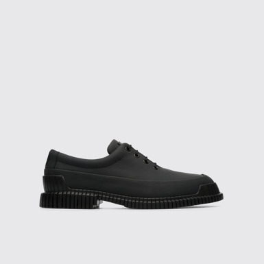 Side view of Pix Black Formal Shoes for Men