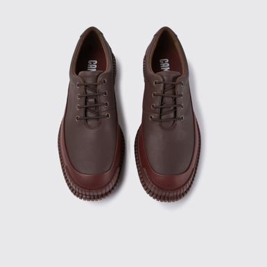 Pix Weinroter Lederschnürschuh