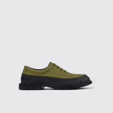 Side view of Pix Multicolored Leather Shoe for Men