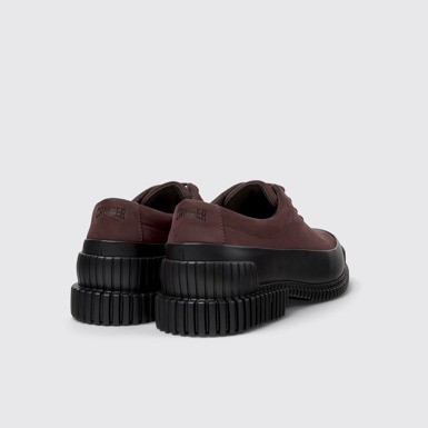 Back view of Pix Multicolor Nubuck and Leather Shoes for Men.
