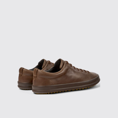 Back view of Chasis Sport Brown Leather Shoes for Men.