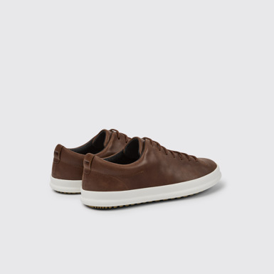 Back view of Chasis Sport Brown Leather Shoes for Men.