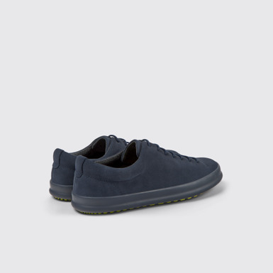 Back view of Chasis Blue nubuck shoes for men