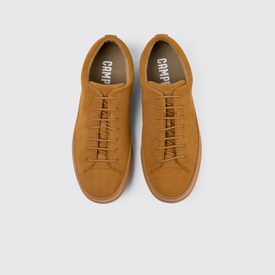 Overhead view of Chasis Brown nubuck shoes for men