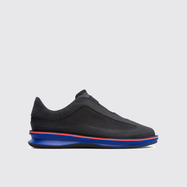 Side view of Rolling Black Sneakers for Men