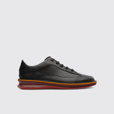 Side view of Rolling Men's black sneaker