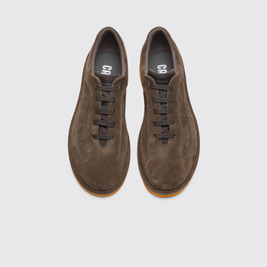 Overhead view of Rolling Men's brown sneaker
