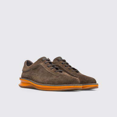 Front view of Rolling Men's brown sneaker