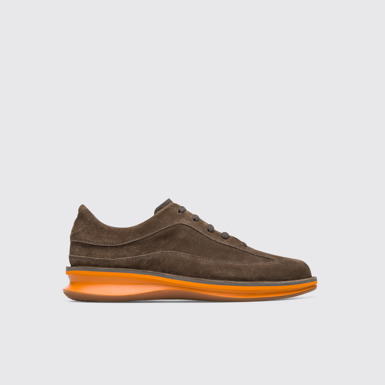 Side view of Rolling Men's brown sneaker