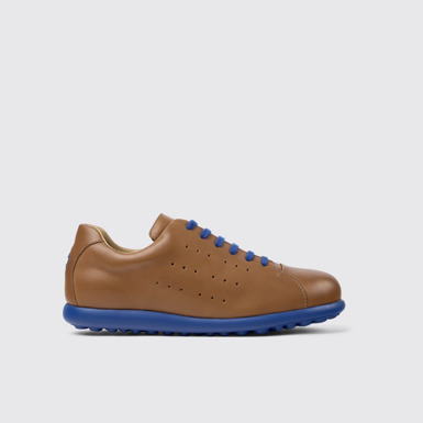 Side view of Pelotas XLite Brown leather shoes for men