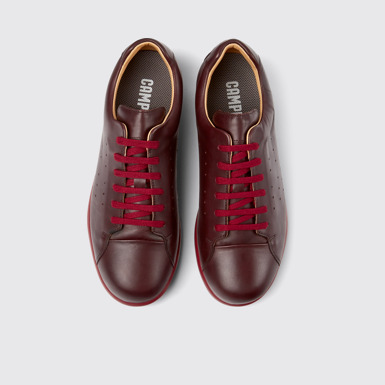 Overhead view of Pelotas XLite Burgundy leather shoes for men