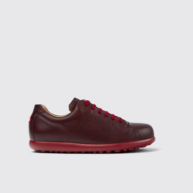 Side view of Pelotas XLite Burgundy leather shoes for men