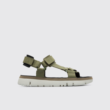 Side view of Oruga Sandal for men in green