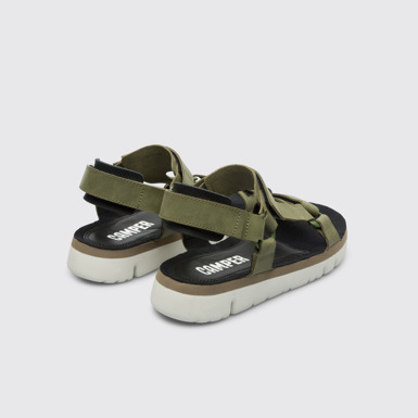 Back view of Oruga Sandal for men in green
