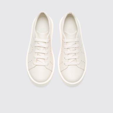Overhead view of Courb Cream men’s sneaker
