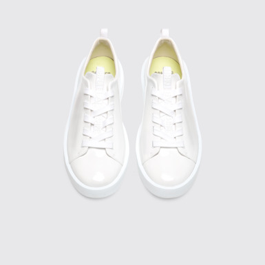 Overhead view of Courb White Sneakers for Men
