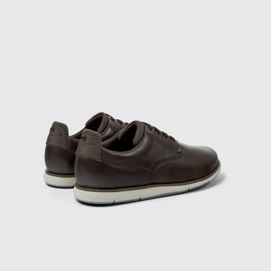 Back view of Smith Brown leather shoes for men