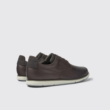 Back view of Smith Brown leather shoes for men