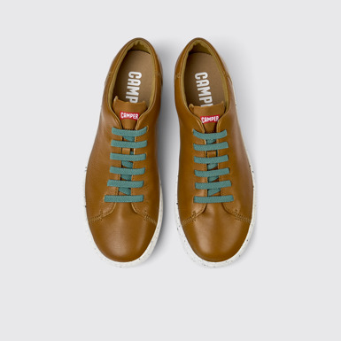 Peu Touring Baskets en cuir marron pour homme