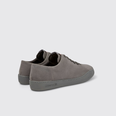 Back view of Peu Touring Gray nubuck sneakers for men