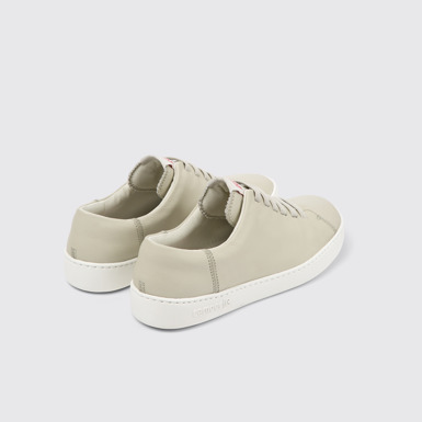 Back view of Peu Touring Gray leather sneakers for men