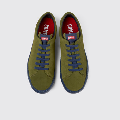 Overhead view of Peu Touring Green Nubuck Sneaker for Men