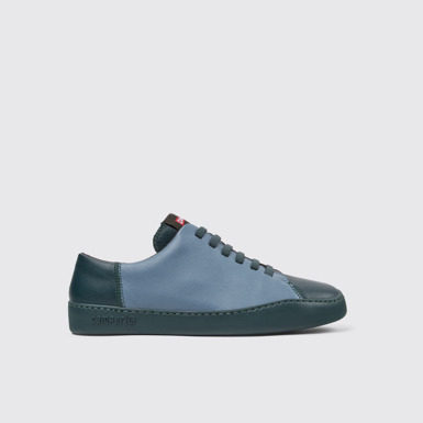 Side view of Twins Multicolored Leather Sneaker for Men
