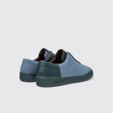 Back view of Twins Multicolored Leather Sneaker for Men